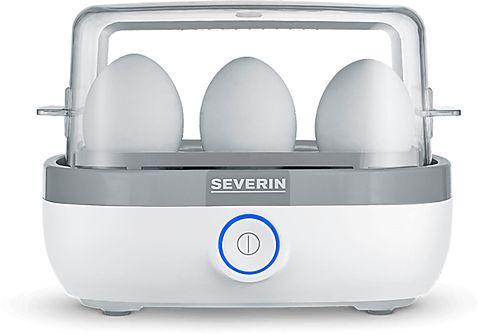 Cocedor de huevos  - Cocedor de huevos elétrico, SEVERIN, cuece huevos control de tiempo, 1, 6 huevos, EK 3164 SEVERIN, blanco