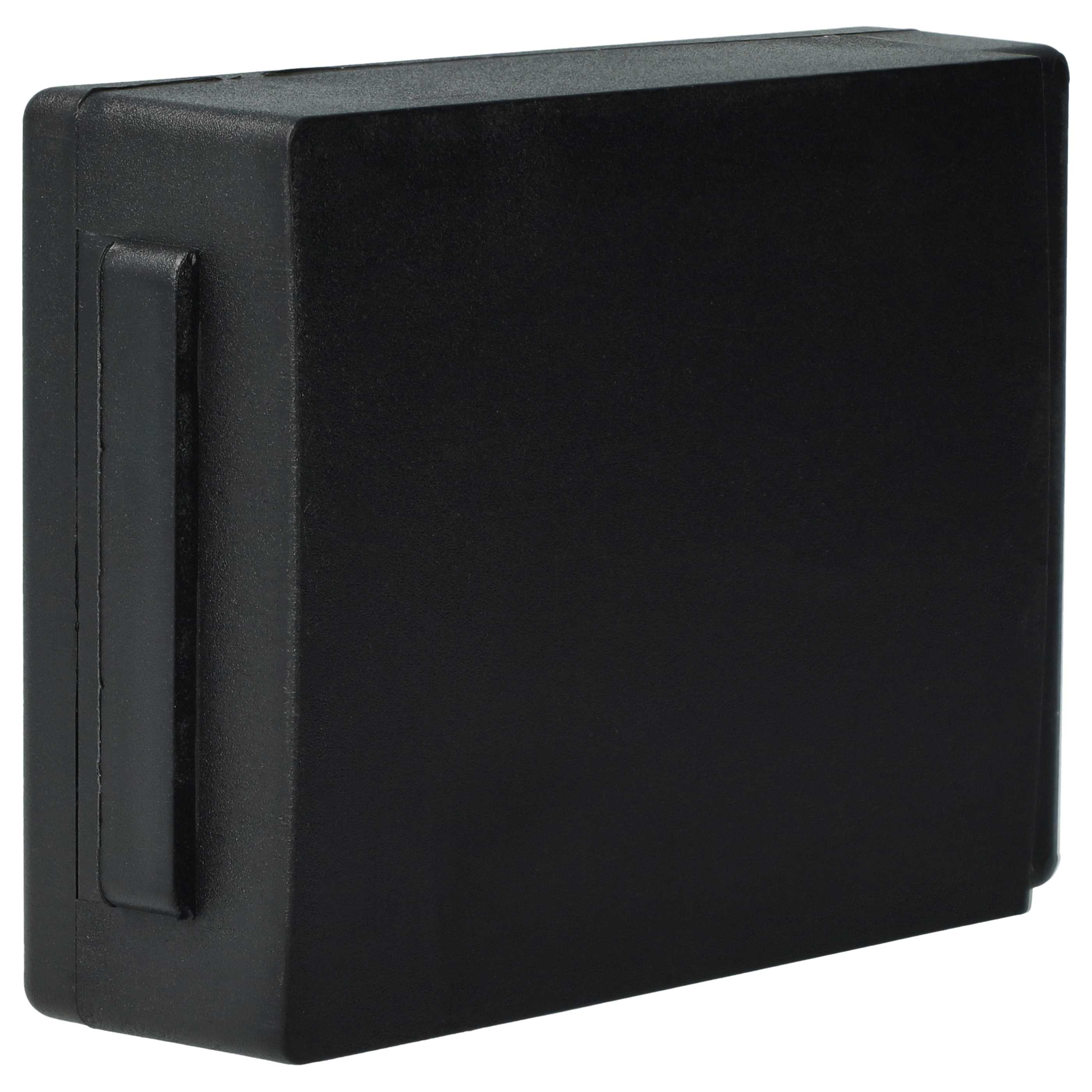 Schwarze rechteckige Box mit Griff. Es ist ein solides, einfaches Design. Weißer Hintergrund.