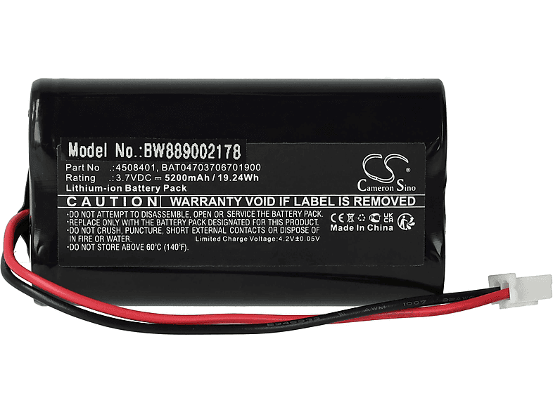 Vhbw Ersatzakku Für Zafferano Poldina Pro Mini Tischlampe – 4400mAh, 3,7V, Li-Ion