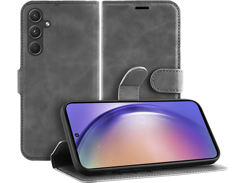 CAZY Handyhülle, Bookcover, Samsung, Galaxy A55, Grau SATURN