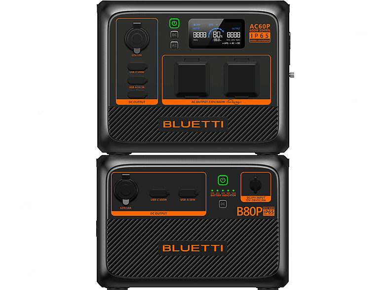 Estación de energía - BLUETTI AC60P con B80P,Actualización AC60