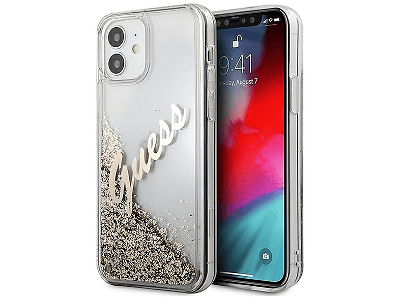 Funda Guess En Silicona Diseño 4G Con Charm Para IPhone 12 | 12 Pro Color Gris Guhcp12mgf4ggr