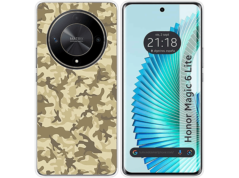 Funda Silicona Para Huawei Honor 90 Lite 5g Diseño Camuflaje 02