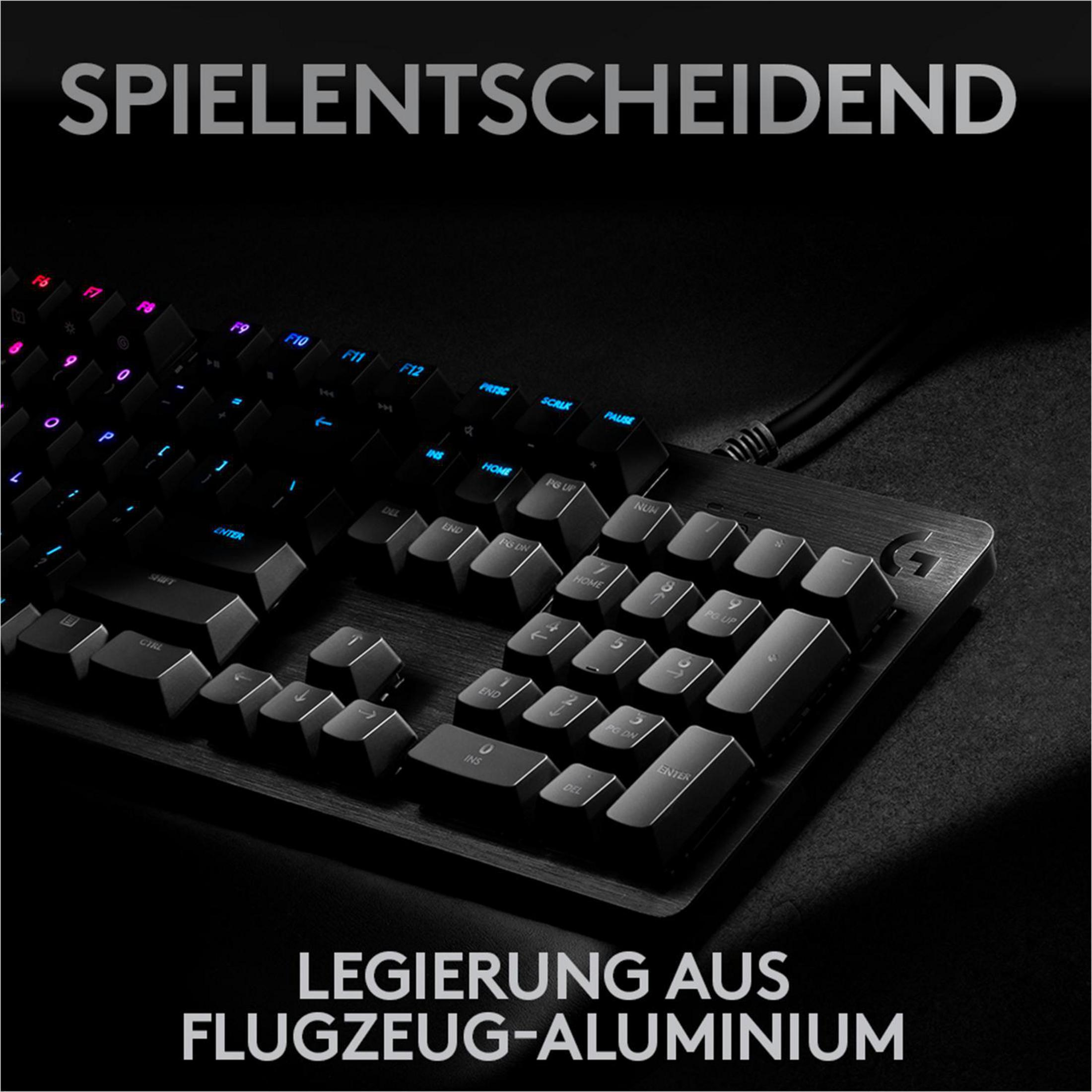 Tastiera nera con tasti bianchi, etichettata 'SPIELENTSCHEIDEND' e 'LEGIRUNG AUS FLUGZEUG-ALUMINIUM'.