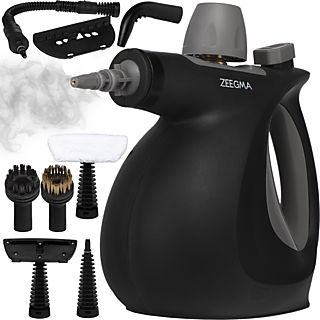 Limpiador de vapor - ZEEGMA 1, 1000 W, 350 ml, 3 barbar, Negro