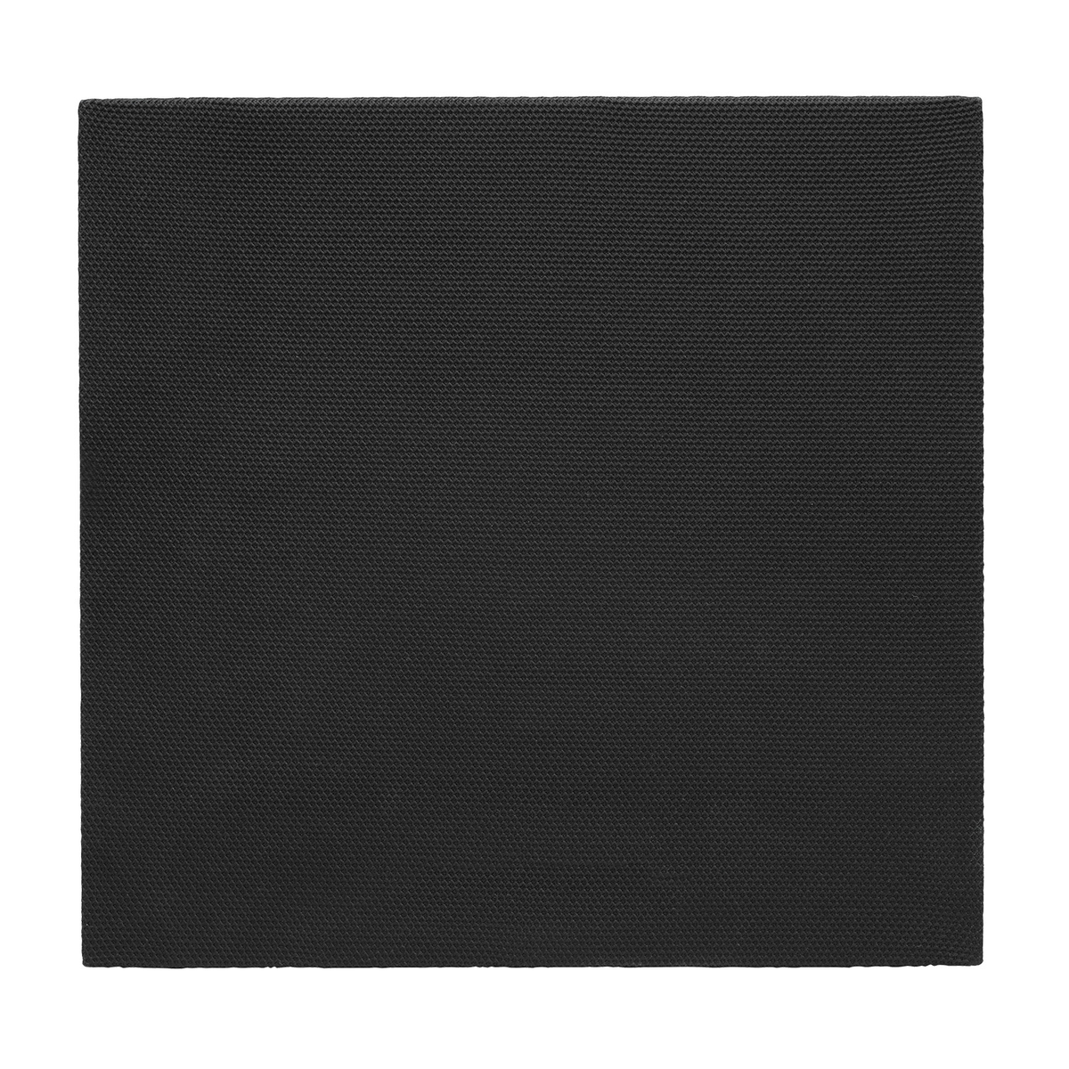 Un quadrato nero semplice con una superficie leggermente strutturata.