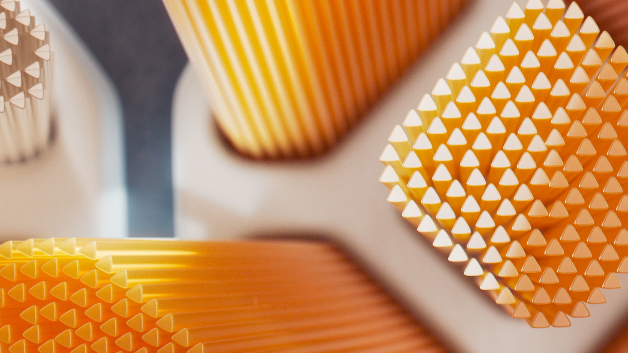 Zbliżenie pomarańczowych i białych plastikowych szczotek.