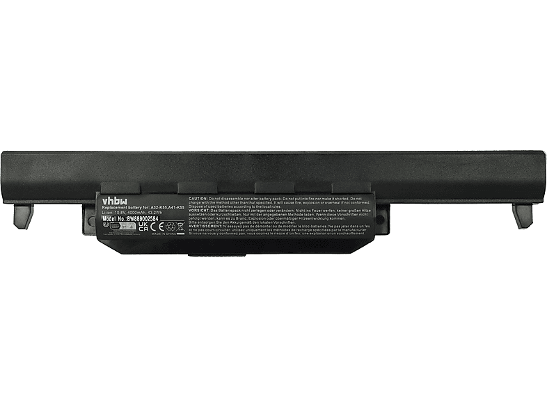 Vhbw Batteria Sostitutiva Per Asus Y582C, Y582CL – 2200mAh, 14.8V, Li-Ion (A41-X550, A41-X550A)
