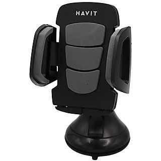 Soporte de móvil para coche  - ST7137 VENTOSA HAVIT, Negro / Plata