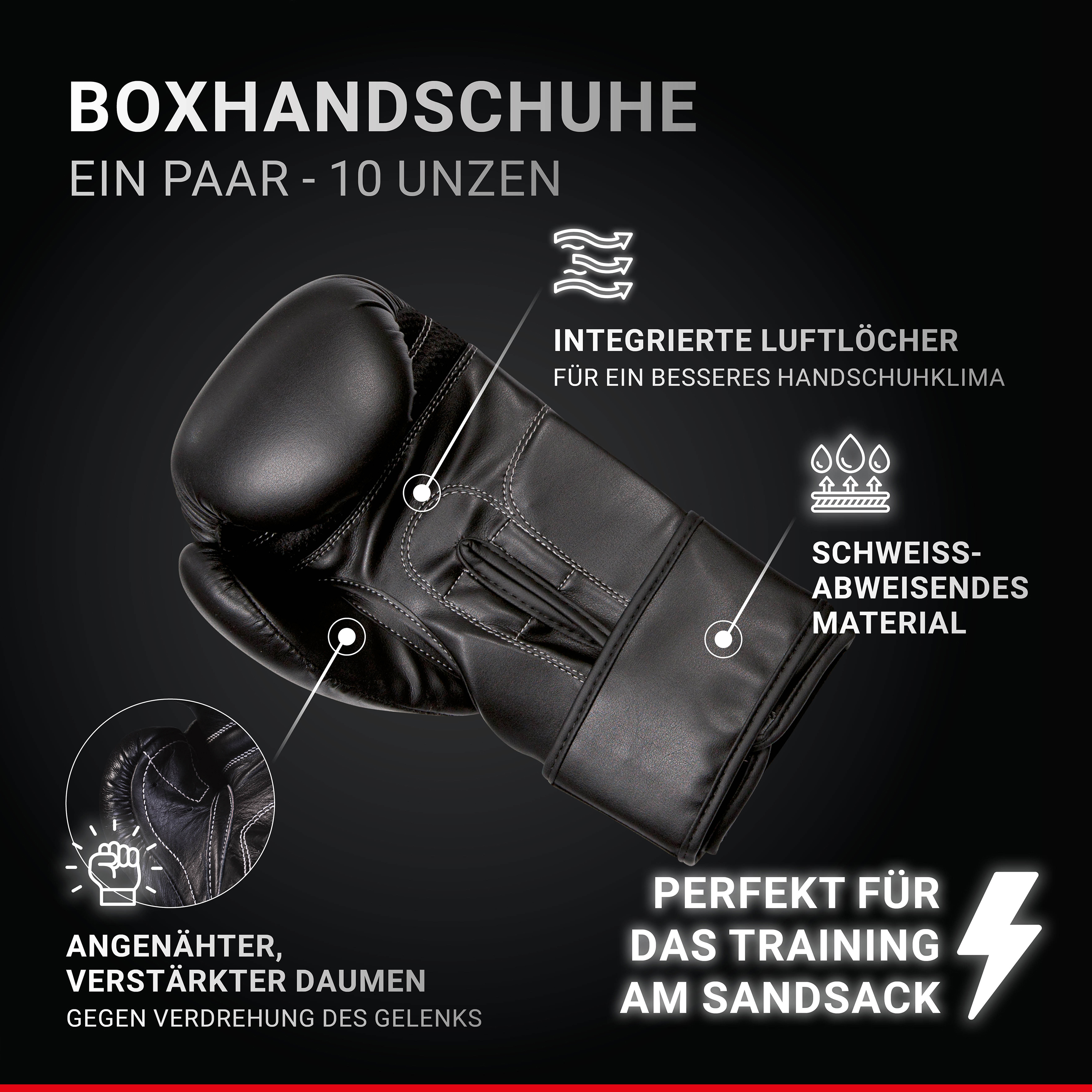 HAMMER BOXING Sparring Professional Box-Set, Schwarz