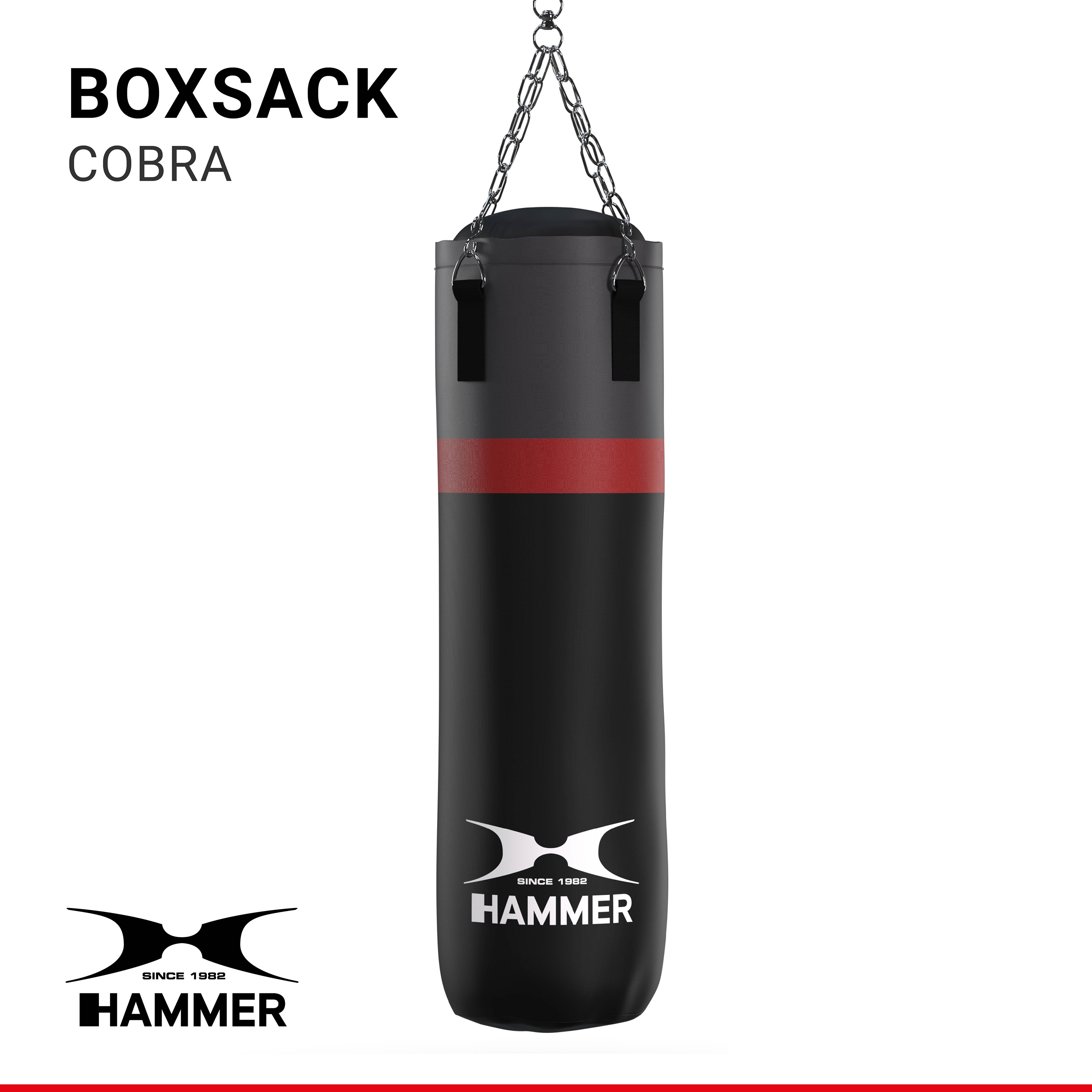 HAMMER BOXING Cobra Boxsack, Schwarz