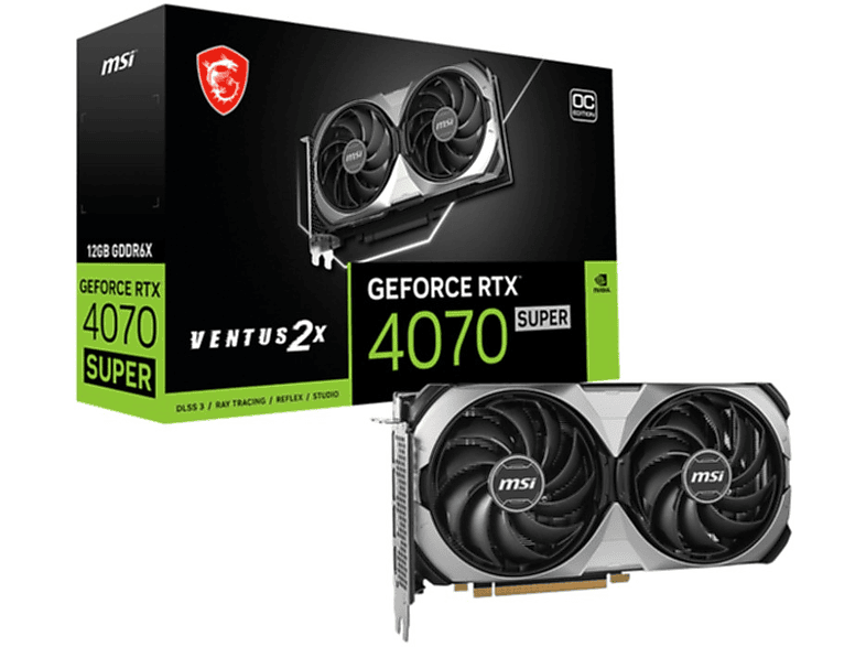 Tarjeta gráfica - MSI GeForce RTX 4070 SUPER 12G VENTUS 2X OC