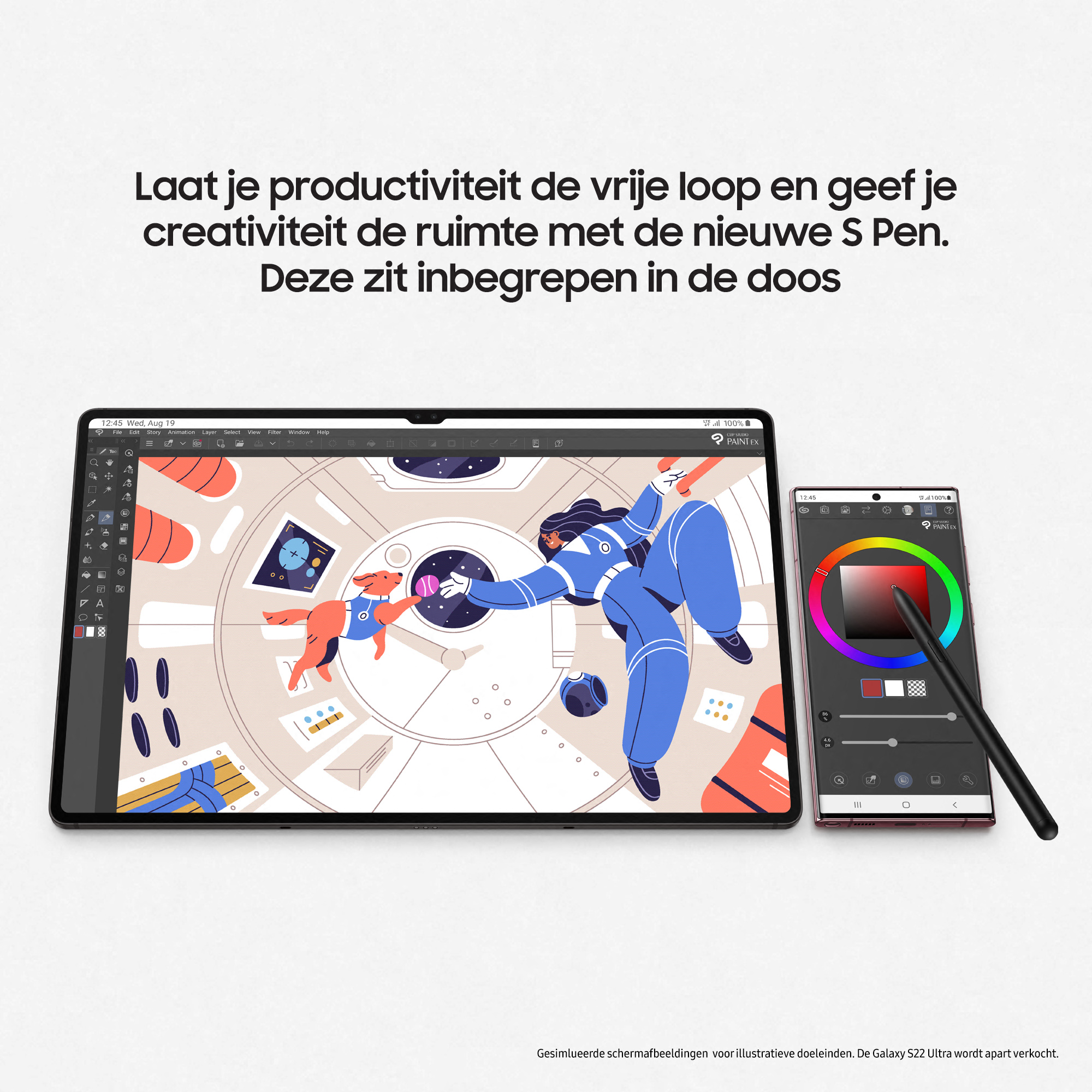 Tablet und Telefon, zeigen digitale Malerei mit Stift.