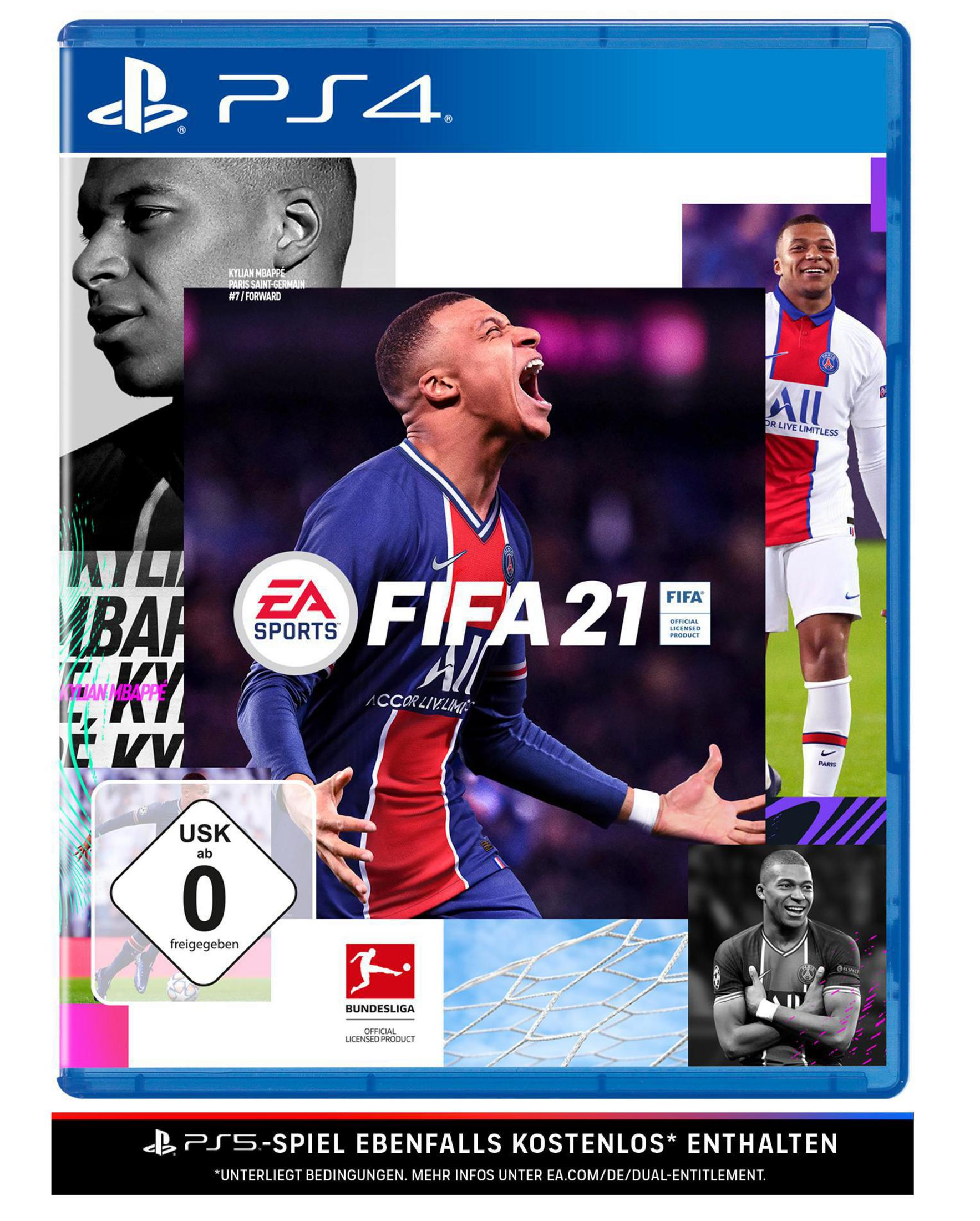 Eine Videospielhülle mit einem Fußballer auf dem Cover.