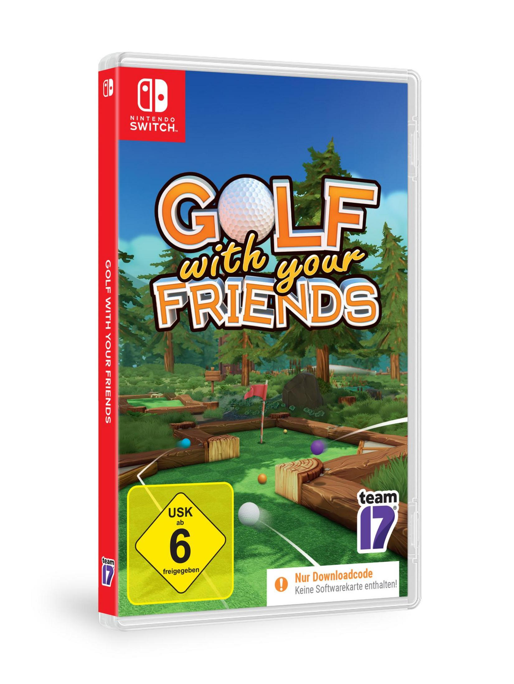 Eine Videospielbox für 'Golf With Your Friends' auf der Nintendo Switch.