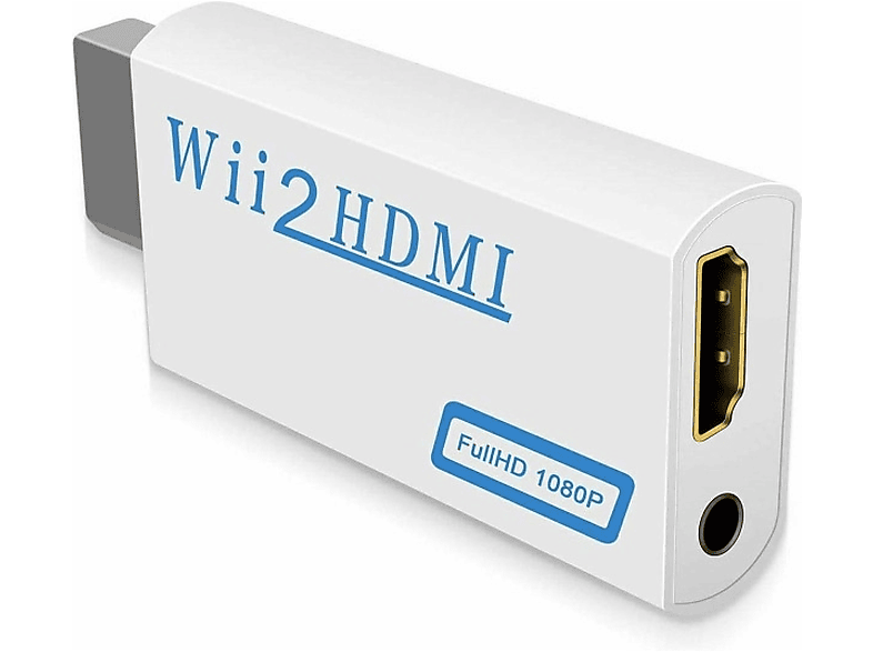 Adaptador de Nintendo Wii a HDMI - Adaptador de Nintendo Wii a HDMI - Full HD  1080p INF, blanco