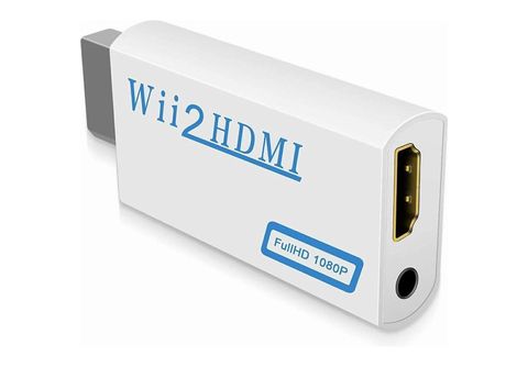 Convertidor compatible con Wii a HDMI, adaptador de Wii2HDMI-compatible de  Audio para PC, HDTV, pantalla de Monitor, Full HD 720P 1080P 3,5mm