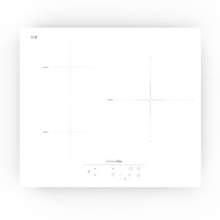 Inducción - UNIVERSALBLUE MEISSA 6070W Placa Inducción Blanca con 3 Fuegos, 3 Fuegos zonas, 59 cm, Blanco