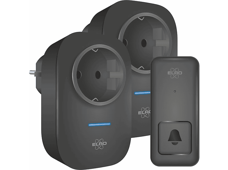 ELRO Kinetic Türklingel Set Kabellos - Mit Steckdosen-Empfänger & 64 Melodien