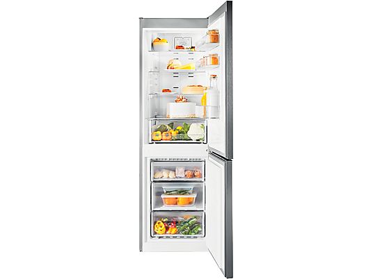 Frigorífico combi - INDESIT F157623, Independiente, No Frost, 188,9 cm, 320 l, Inox