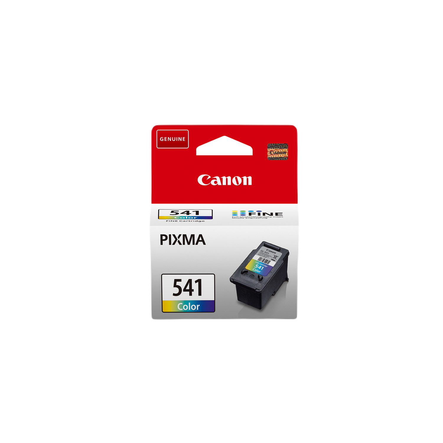 Confezione cartuccia inchiostro a colori Canon Pixma 541 con cartuccia nera all'interno.