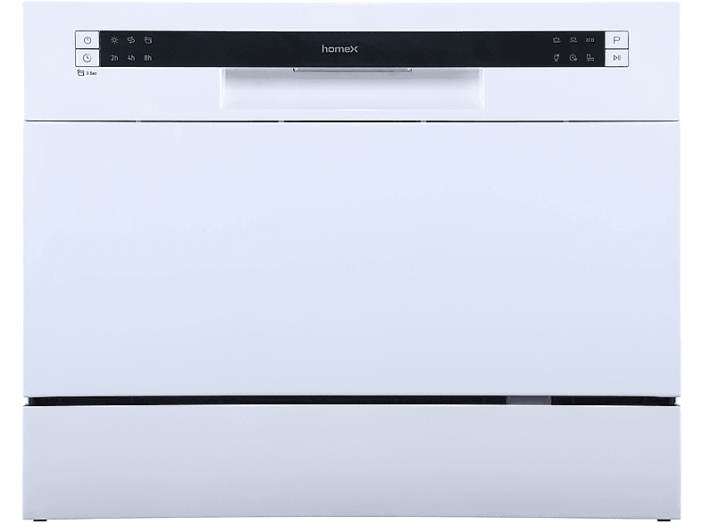 HOMEX GST6AE-W GST6AE-W Tischgeschirrspüler (freistehend, 550 mm breit, 49 dB (A), E)