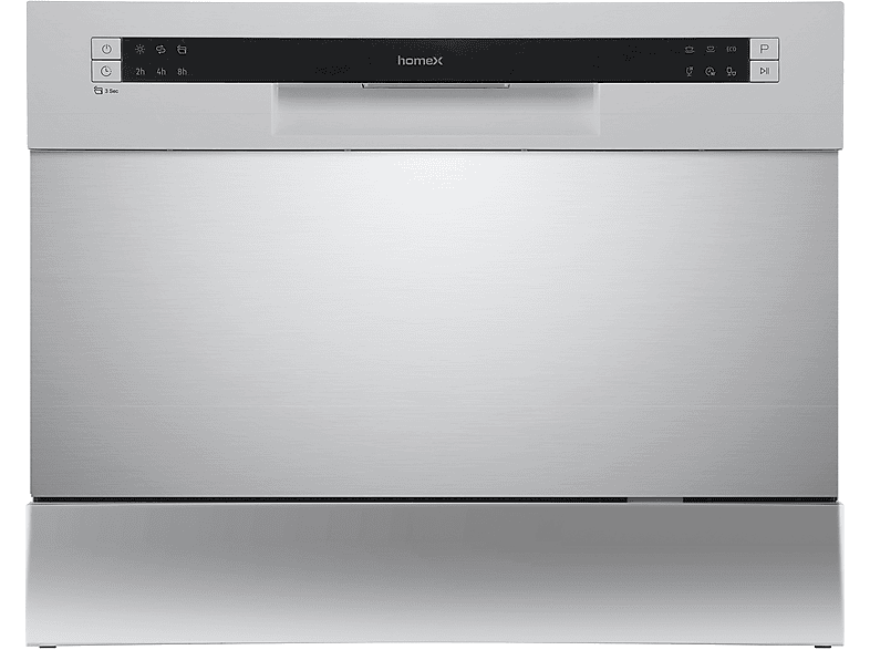 HOMEX GST6AE-S GST6AE-S Tischgeschirrspüler (freistehend, 550 mm breit, 49 dB (A), E)