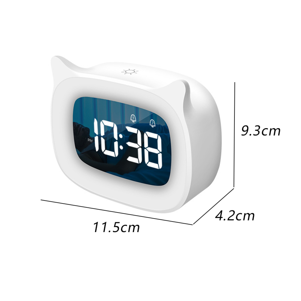 ELKUAIE Mit LED-Ambientelicht Wecker