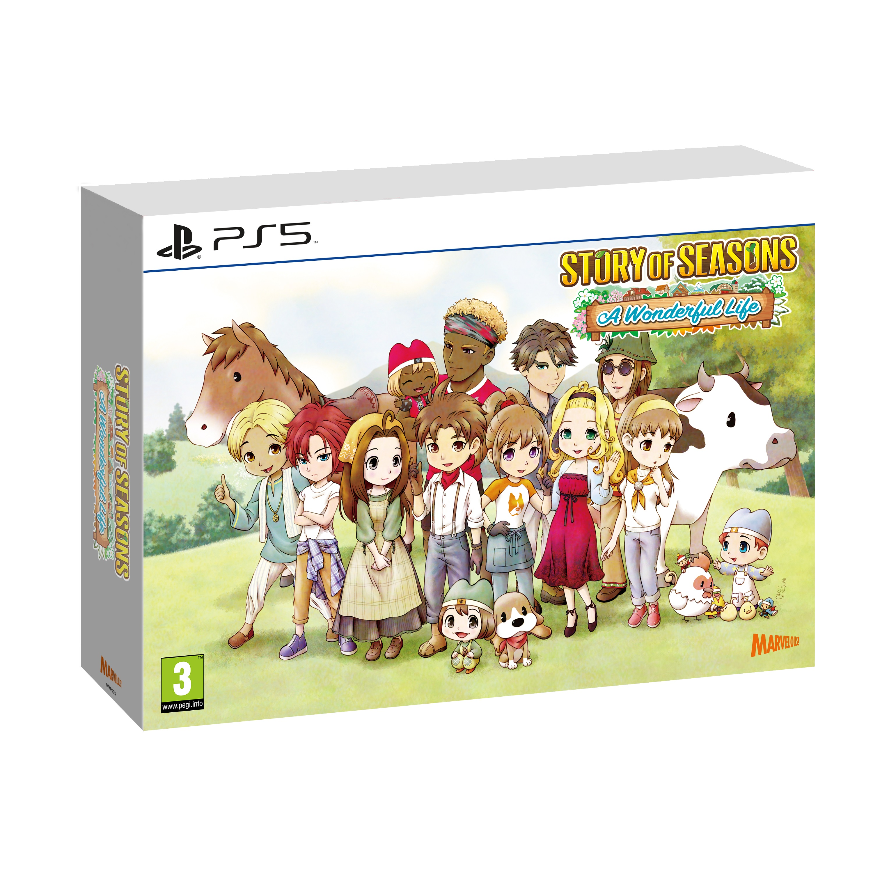 Une boîte de jeu pour PS5. La couverture présente plusieurs personnages de dessins animés.
