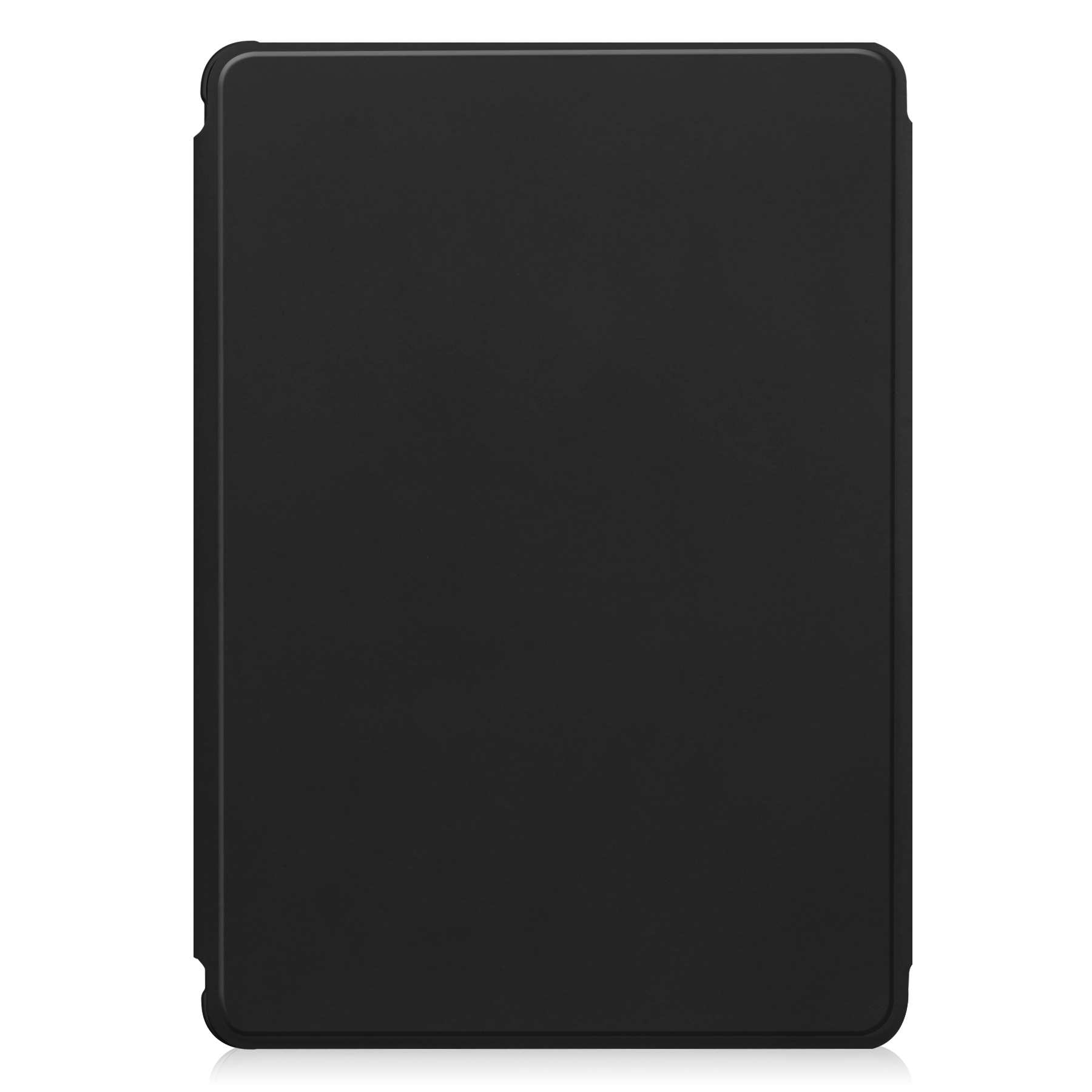 Eine schwarze Tablethülle mit einfachem, rechteckigem Design.