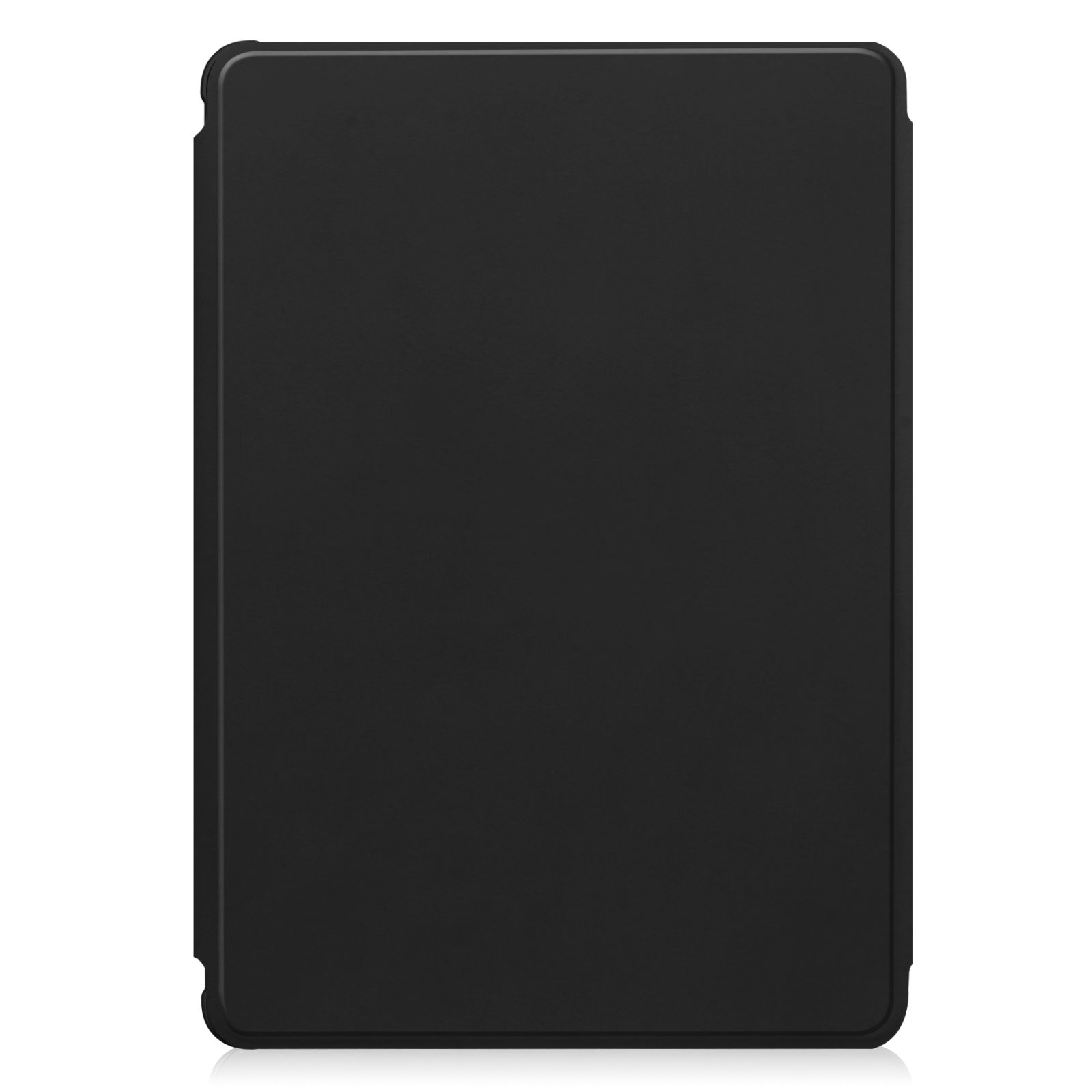 Eine schwarze Tablethülle. Die Hülle ist rechteckig und bedeckt das gesamte Tablet.