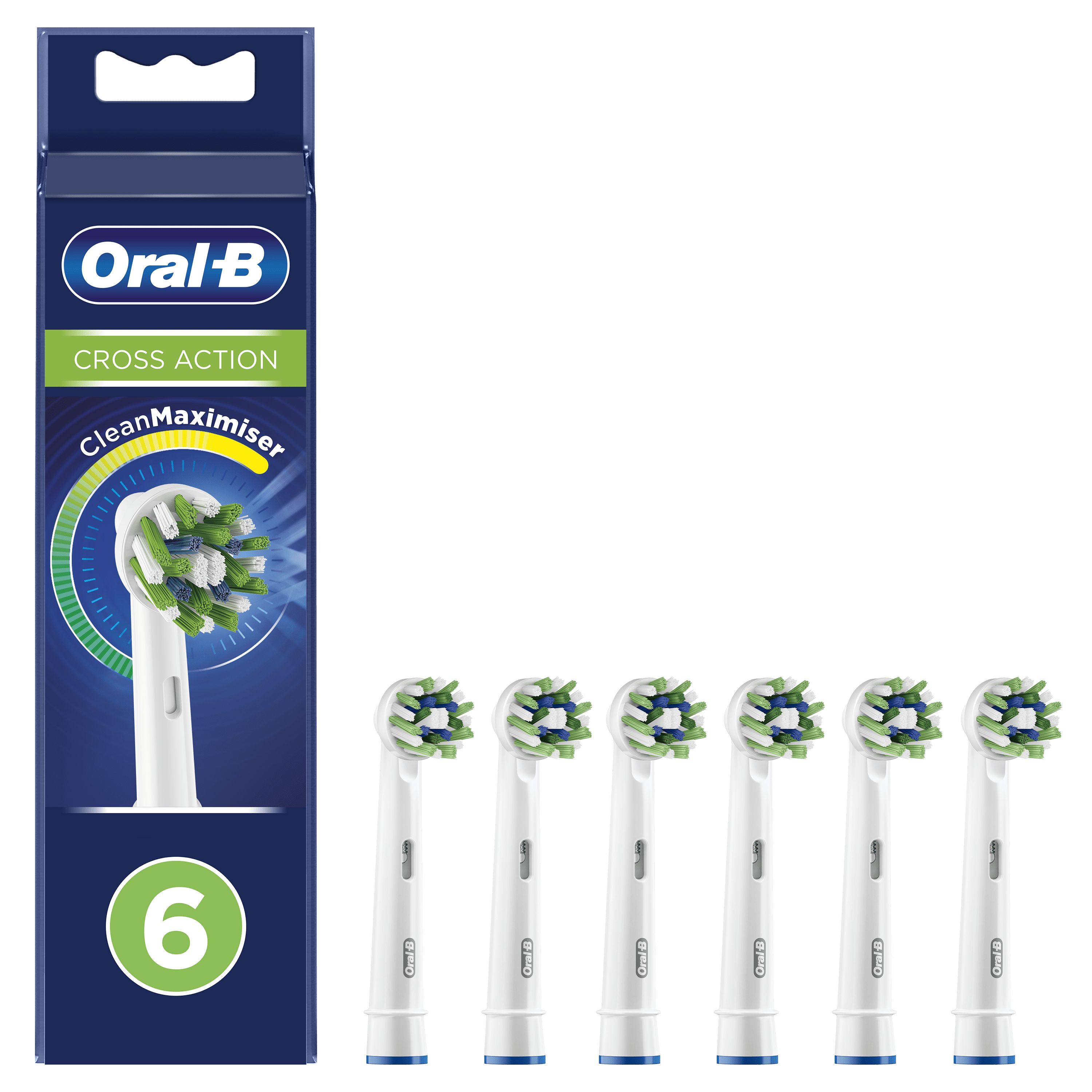 Oral-B Cross Action Zahnbürstenköpfe in einer Verpackung.