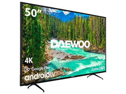 TV LED 50" - DAEWOO 50DM54UANS, HDR 4K, Quad Core, Negro