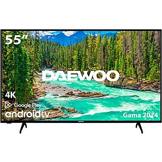 TV LED 55" - DAEWOO 55DM54UAMS, HDR 4K, Quad Core, Negro