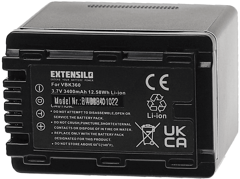 EXTENSILO kompatibel mit Panasonic SDRH85K, SDRH85A, SDRS50A, SDR