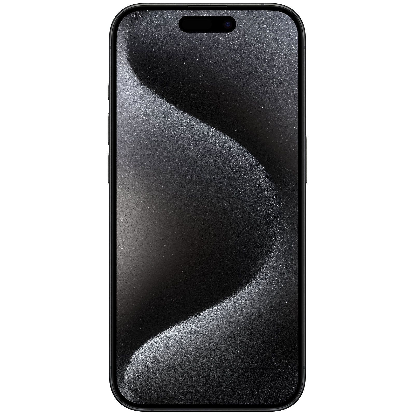Smartphone nero con un design ondulato e strutturato sullo schermo.