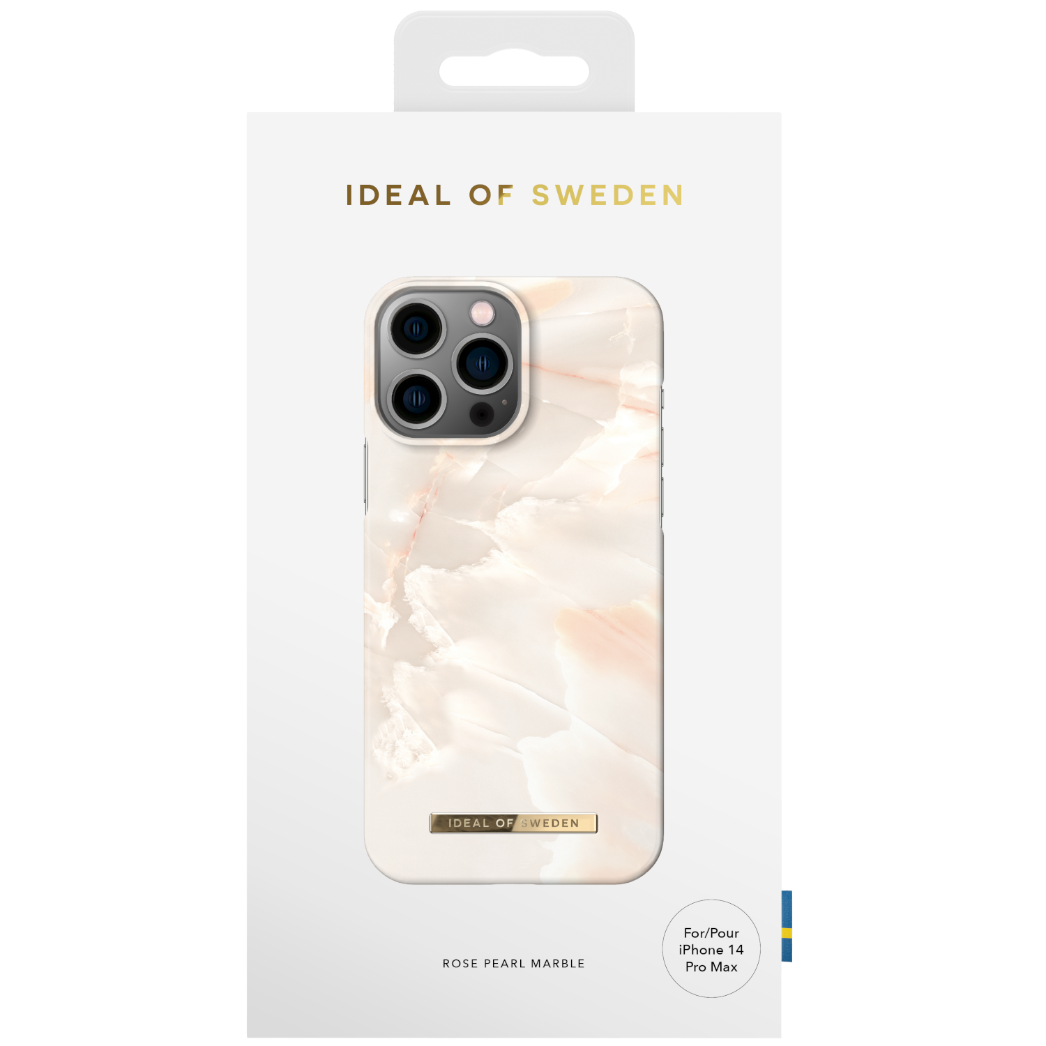 Telefonhüllenbox mit Handyhülle. Marmordesign.
