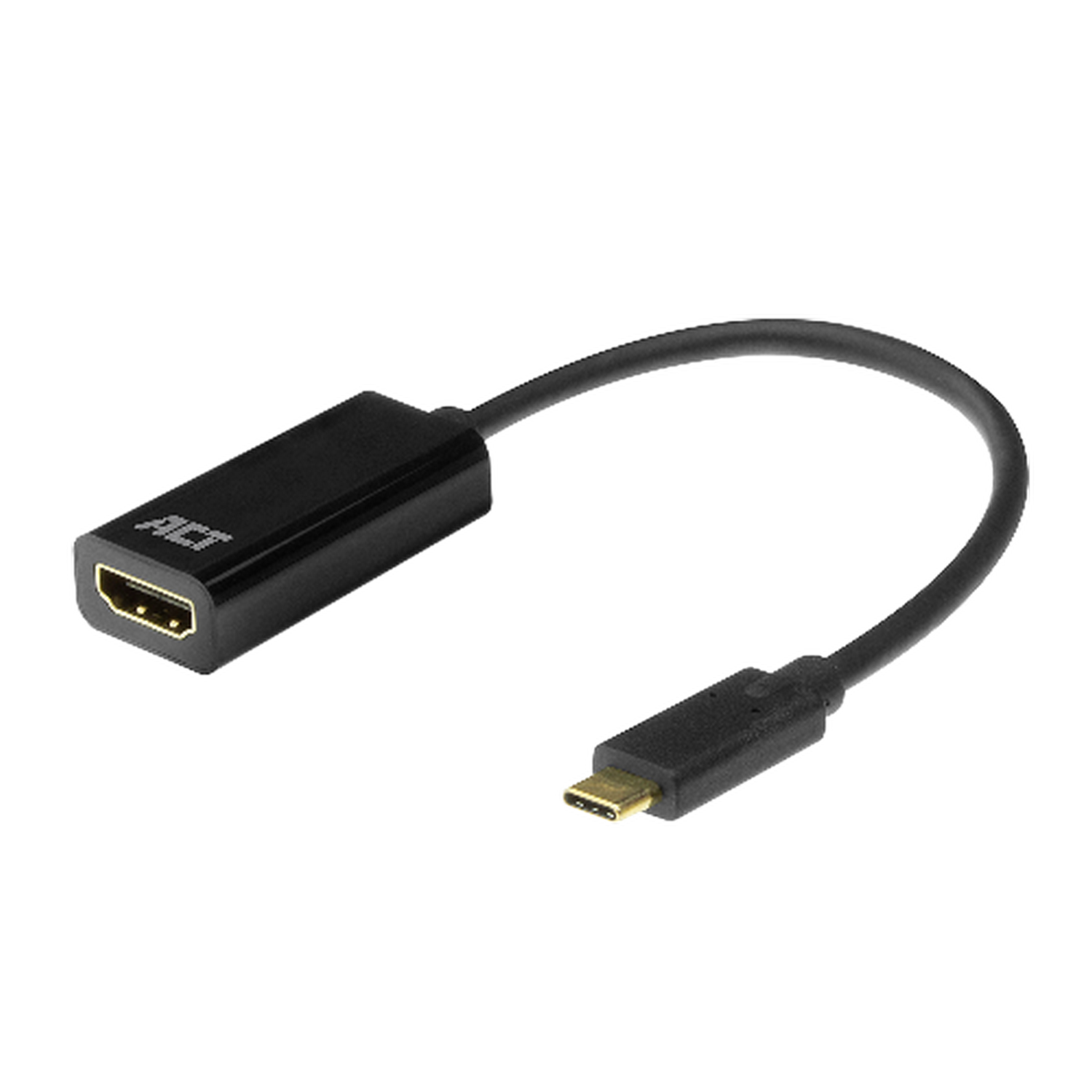Czarny kabel ze złączem HDMI i USB-C.