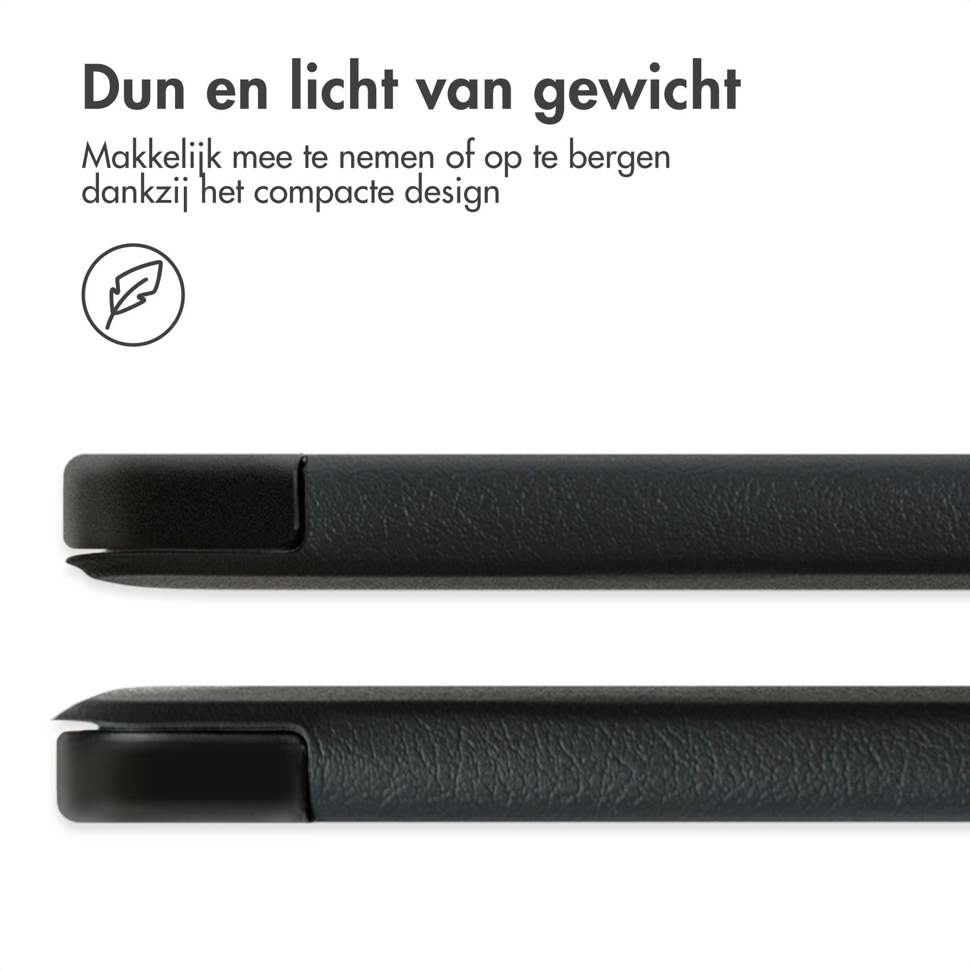 Zwei schwarze Handyhüllenränder. Text lautet: