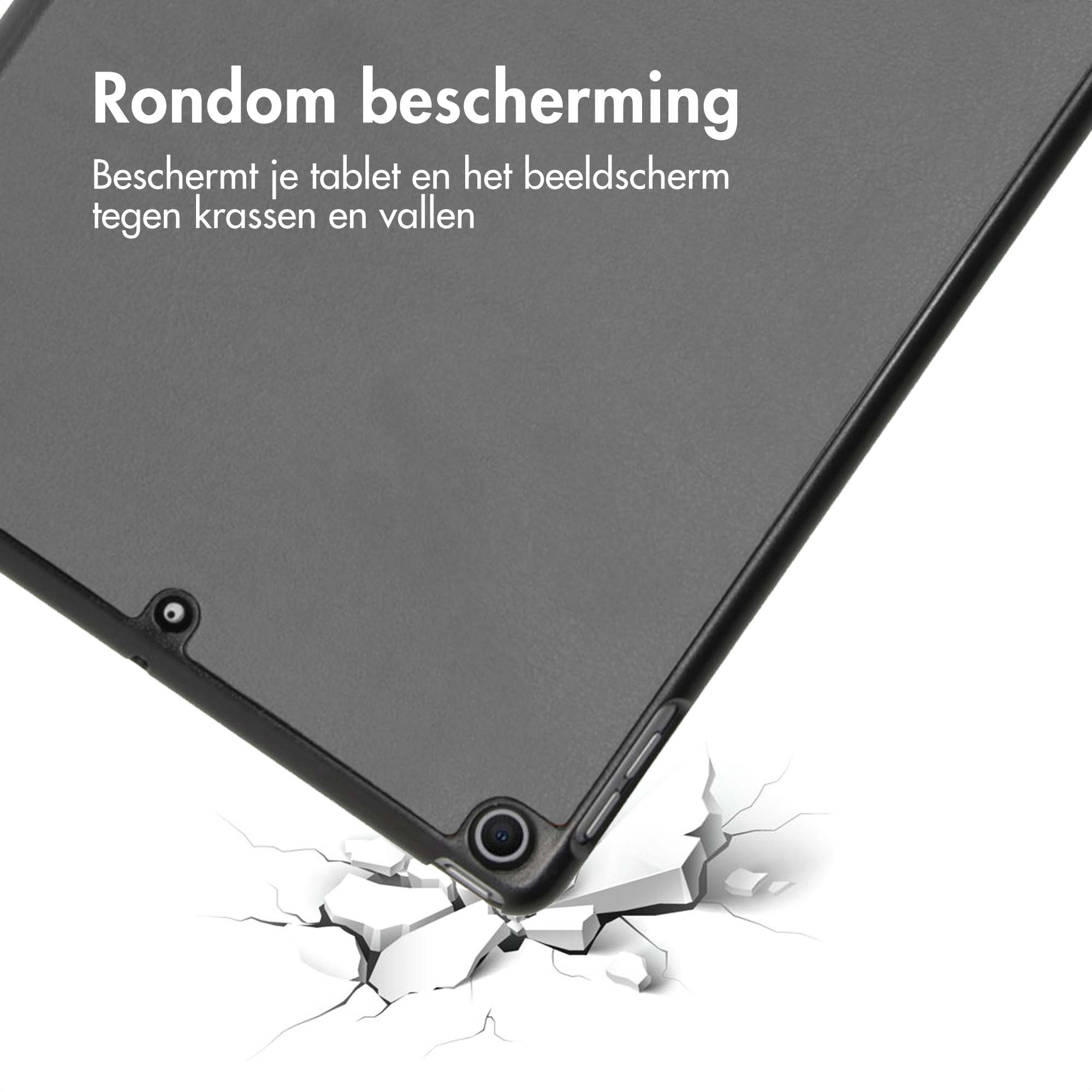 IMOSHION Trifold Bookcase geschikt voor iPad 7 / 8 / 9 - 10.2 inch Protective case 10.2 in Grey