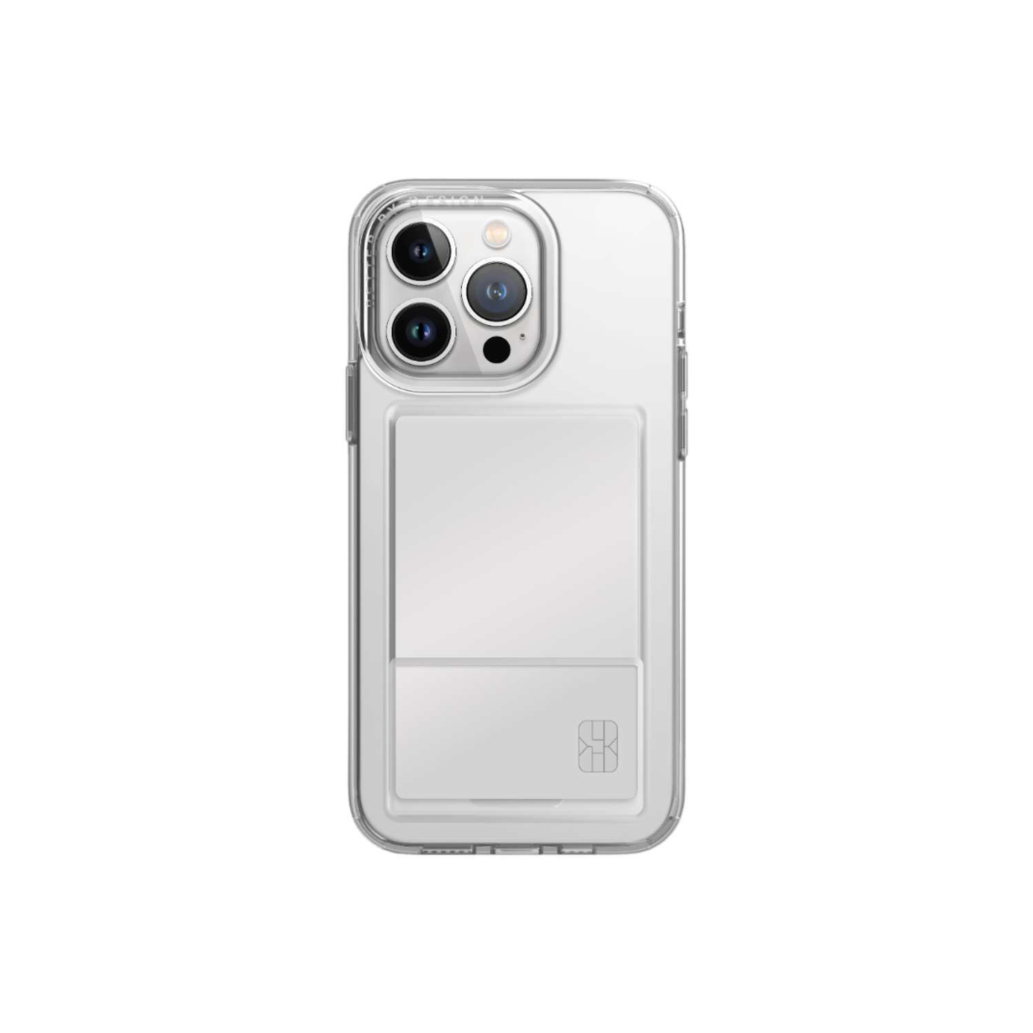 UNIQ iPhone 15 Uyumlu Air Fender Kartvizitli Kapak Telefon Kılıfı Şeffaf