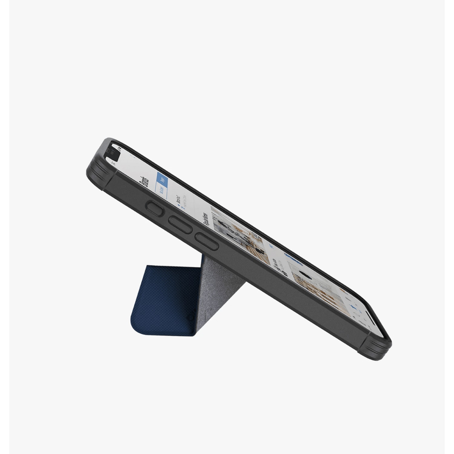 UNIQ iPhone 15 Pro Uyumlu Transforma Magsafe Standlı Kapak Telefon Kılıfı Mavi