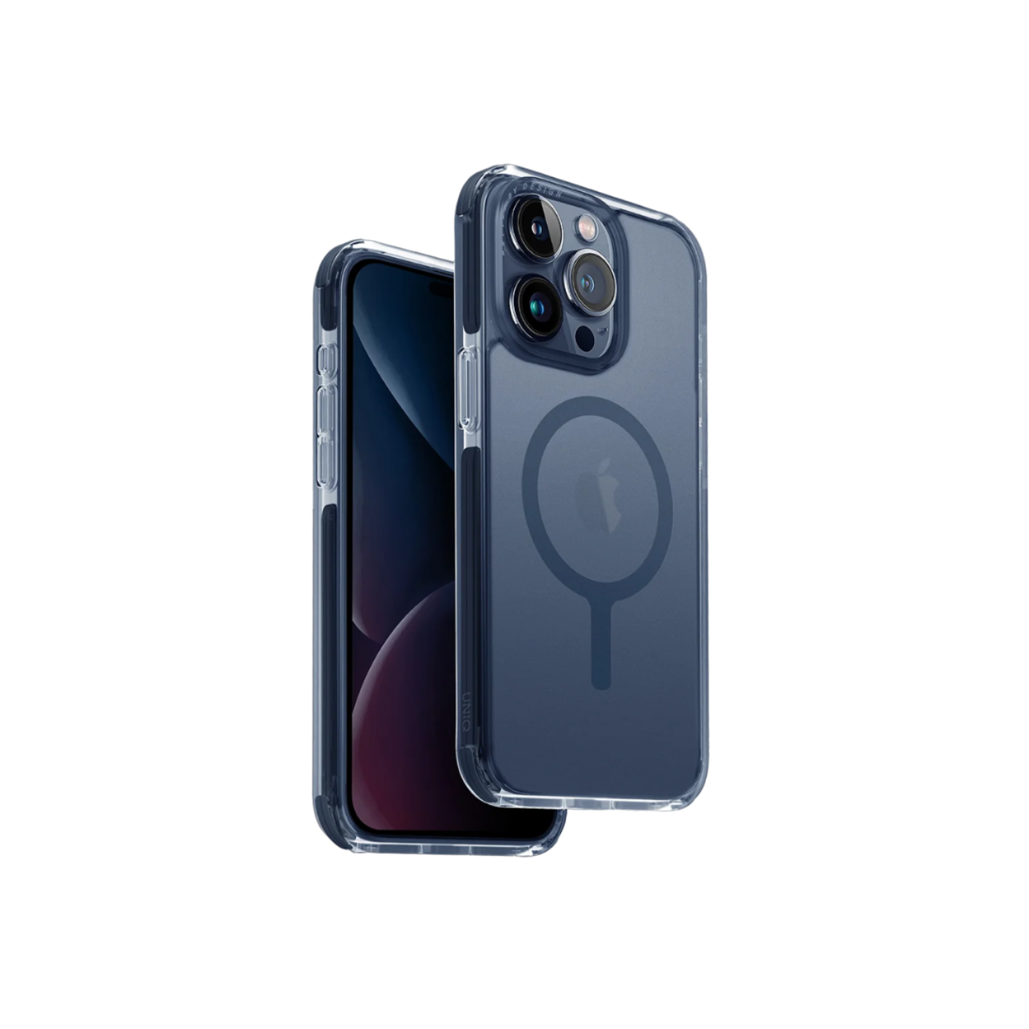 UNIQ iPhone 15 Pro Max Uyumlu Combat Magsafe Kapak Telefon Kılıfı Mavi