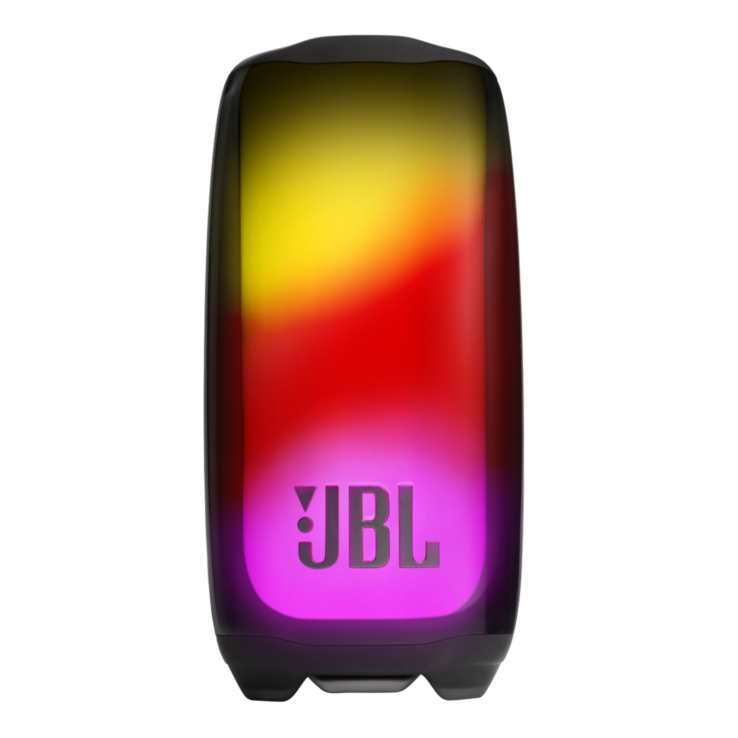 Ein JBL-Lautsprecher mit Farbverlauf, schwarze Basis.