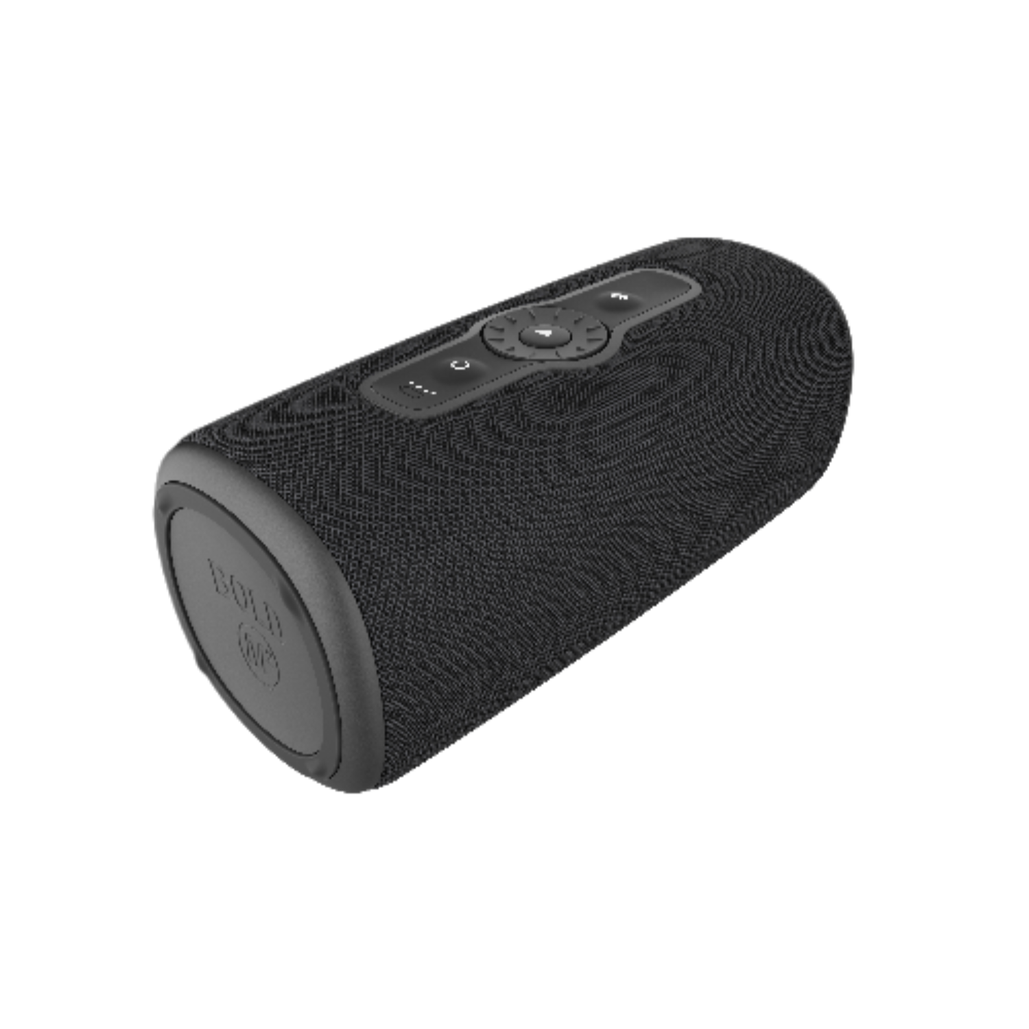 Czarny głośnik z przyciskami.