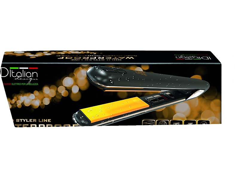 Plancha de pelo - ITALIAN DESIGN GOLD STYLER WATERPROOF