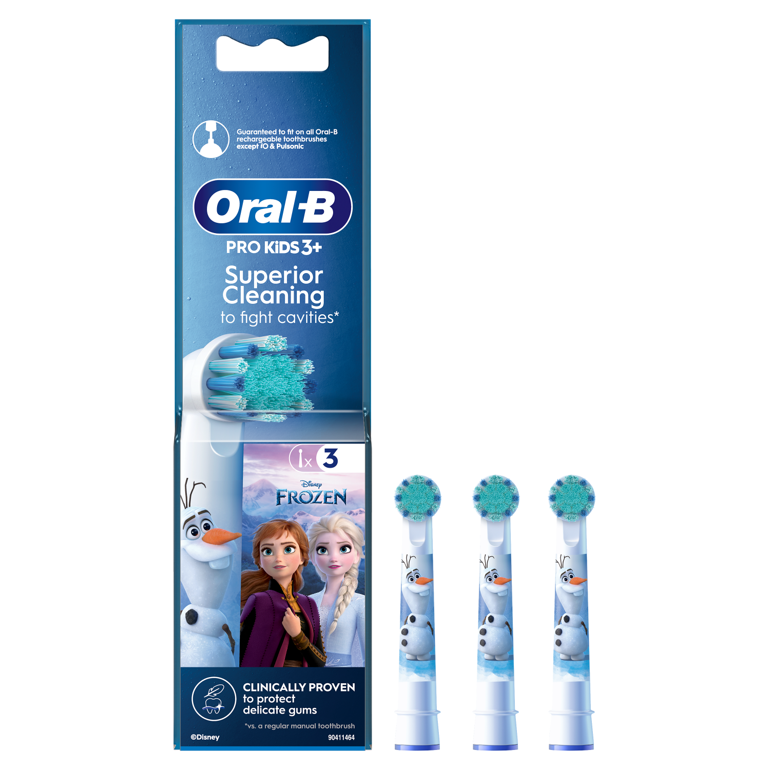 Główki Oral-B Pro Kids 3+ z postaciami z Krainy Lodu, w opakowaniu 3 szt.