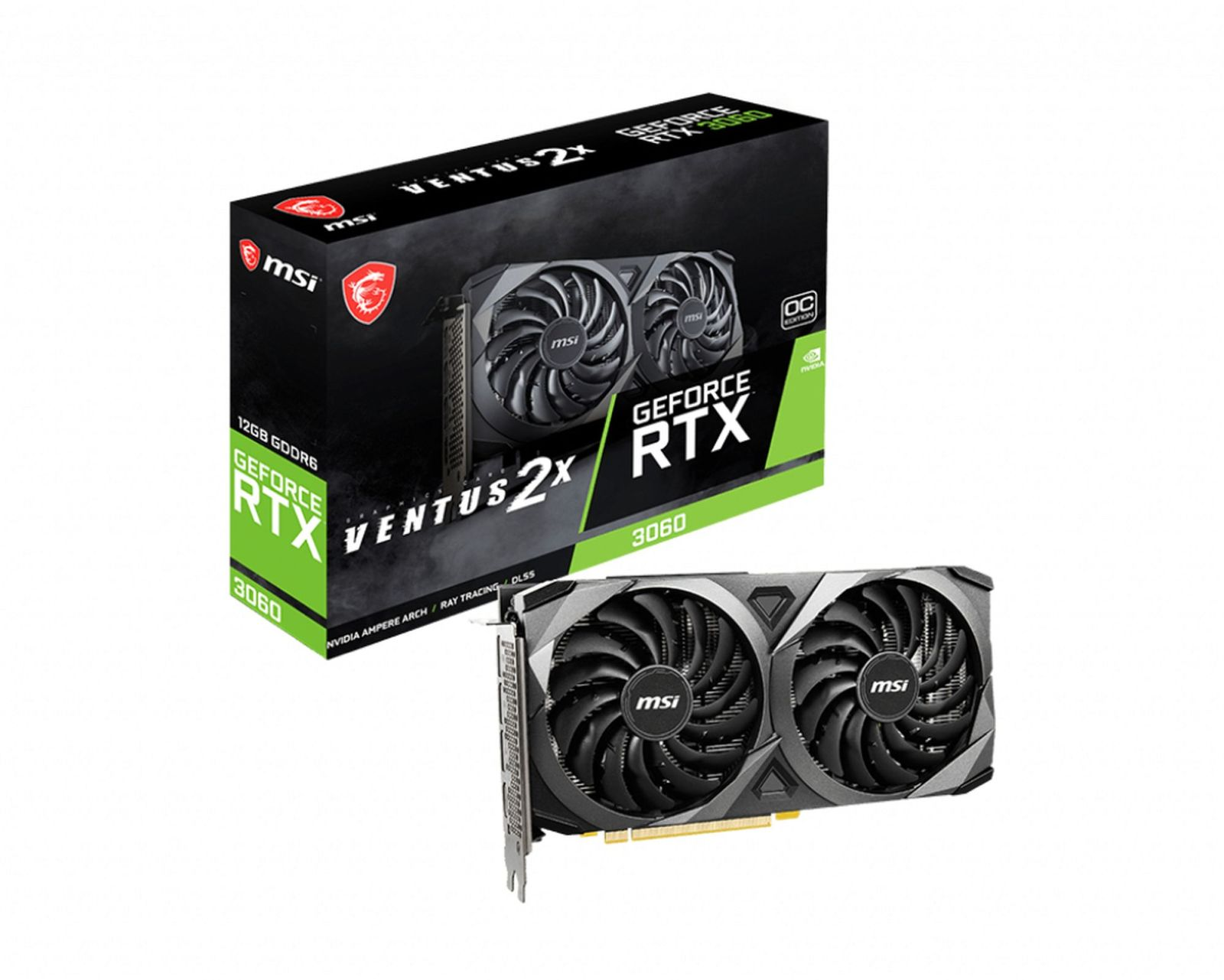MSI VGA GEFORCE RTX 3060 VENTUS 2X 12G OC RTX3060 12GB GeForce RTX™ 3060 12 GB Ekran Kartı