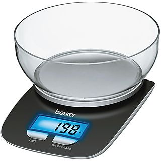 Balanza de cocina - BEURER KS25, 3 kg, Negro