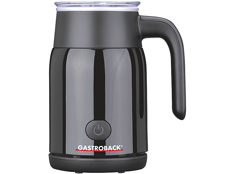GASTROBACK 42326 MILCHAUFSCHÄUMER LATTE MAGIC Milchaufschäumer, Schwarz, 500 Watt, 350 ml
